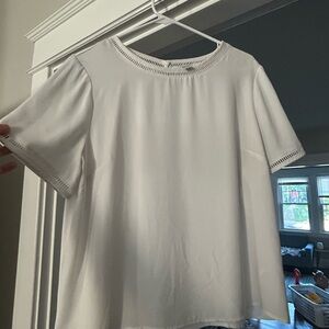 J.Crew Ivory Cutout Top